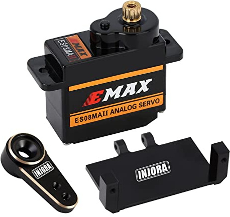INJORA RC Servo Lenkservo mit Servohalterung und Horn für Axial SCX24