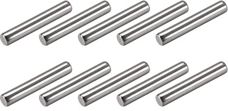 METALLIXITY Tassello Perno (2x12mm) 10pz, 304 Acciaio Inox Scaffale Supporto Pioli Perno Fissaggio Elementi - per Metallo Dispositivi, Mobili Installazione, Industriale, Fai da Te