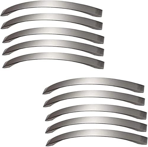 MARGUERASW Lot de 10 poignee de meuble cuisine - chromées- Poignées de porte Nickel Brossé poignee de cuisine poignée cuisine inox entraxe 224mm