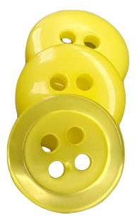50 Perlmuttknöpfe - 5 Größen und 11 Farben zur Auswahl - Hergestellt und versandt aus Spanien (Gelb, 12 mm)