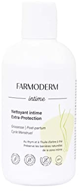 Farmoderm Intime Protection-extra 300ml - Nettoyant quotidiens féminin rafraîchissant, décongestionnant et anti-bactérien pour les femmes pendant la grossesse, le post-partum et la période menstruelle