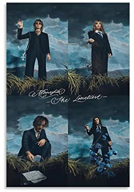 HANYING Poster Måneskin Rock Art Wandkunst Poster Drucke Home Decor Bild Leinwand Malerei Poster 60 x 90 cm