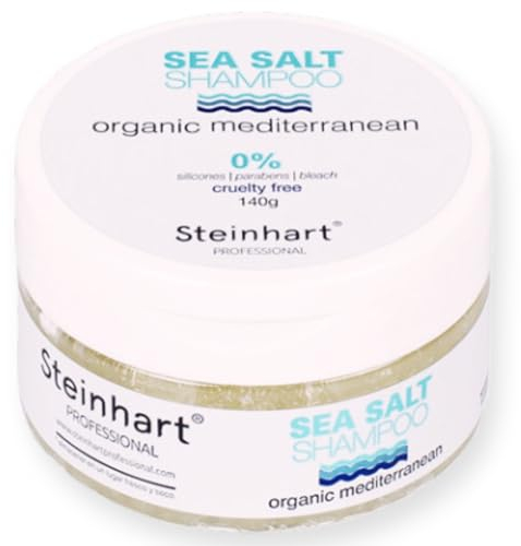 Steinhart Meersalz Shampoo | Spektakuläres Volumen | Peeling | Meeresgefühl | Frei von Silikonen, Parabenen und Farbstoffen | Mittelmeersalz [140 g]