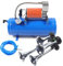 Luftkompressor, Air Horn Kit 6L, Druckluft Kompressor - Kompressoren mit 150 PSI 12V 6L Luft Kompressor Kompressor 4 Trompete