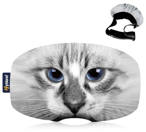 Hytiland SKI Goggle Cover Sleeve, Lens Scratch-Free & Dust Protection, for Travel Storage, Snow Ski Goggles (Cat)