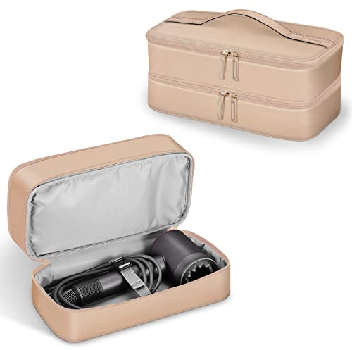 SITHON Double-Layer Travel Carrying Case for Dyson Supersonic Hair Dryer, Water Resistant Portable Storage Organizer Bag for Shark Speedstyle Flexstyle HyperAir Dryer (Bag Only),