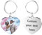 Porte-Clés Personnalisé Avec Photo Double Face Porte-Clés Personnalisé Gravé Au Laser Pour Homme Femme Famille Cadeau