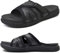 COFACE Hommes Sport Récupération Sandales Fasciite Plantaire Coussin Doux Léger Soutien De La Voûte Plantaire Orthèse Slides pour Hommes ToutNoir Taille 43.5