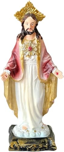 Kaltner Präsente Geschenkidee - Heiligenfigur Jesus Christus/Herz Jesu/Sohn Gottes Figur (Höhe 14,5 cm)