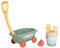Smoby- Carrito de Playa con Cubo Smoby Life -Fabricado con Material Reciclado, Incluye Carrito, Cubo, Tamiz, Rastrillo, Pala y Molde para Arena, A Partir de 18 Meses, Fabricado en Francia (7600867024)