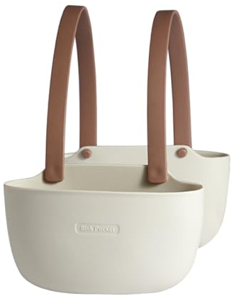 Zasjon Porte Eponge Évier Cuisine, Organisateur Évier Cuisine Support Porte-éponge à Suspendre, Panier Suspendu de Type Égouttoir, Organisateur de l’évier de Cuisine Évier Étagère de Rangement
