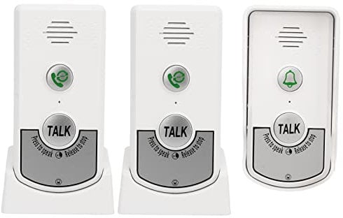 Wireless Voice Intercom Doorbell, 2-Way Intercom Systems for Home Waterproof Door Chime Kit Electronic Home Security Access Control System, for Home Office