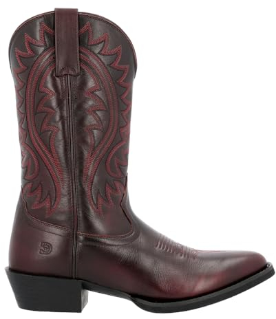 Durango Stivali da uomo Shyloh Western, Borgogna brunito, 44.5 EU