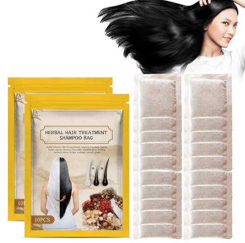 Borsa Per Shampoo Colorante Per Capelli, Shampoo Idratante Alle Erbe, Shampoo All'essenza, Shampoo Nutriente, Previene La Caduta Dei Capelli E Goditi Una Spa Per La Testa, 20 Pcs