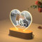 HOBULL Fotorahmen Personalisiert Foto Herz Bilderrahmen Beleuchtung, LED Bild Acryl Glas Personalisierte Geschenke mit Foto, Fotogeschenk für Frauen Freundin Geburtstag Jahrestag Valentinstag