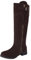 rismart Stivali Al Ginocchio Donna Punta Rotonda Tacco Grosso Zip laterale Stivali Lunghi Scarpe Autunno Inverno Marrone,41.5
