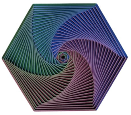 Fraktales Fidget-Hexagon, -gedrucktes Hexagon-Fidget-Spielzeug, Würfel-Sensorspielzeug, Sechseck-Spiralen-Fidget-Spielzeug, Ractal-Hexagon-Würfel, Stressabbau-Spielzeug Für Arbeit Oder Reisen