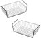 Spetebo Unterregal Hängekorb aus Metall 40 x 26 cm 2er Set - schwarz - Aufbewahrungskorb zum Einhängen an Regalböden - Drahtkorb Organizer Korb für Regal Schrank Küche Büro