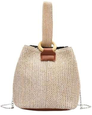 Bolsa de Playa de Verano Bolsos De Paja De Verano Para Mujer, Bolso De Ratán Tejido, Bolso De Hombro, Bolso De Playa Bolso de Paja Mujeres