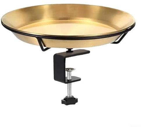 Balcón al aire libre montado cuenco de alimentación de aves y fuente de agua resistente, diseño resistente a la intemperie