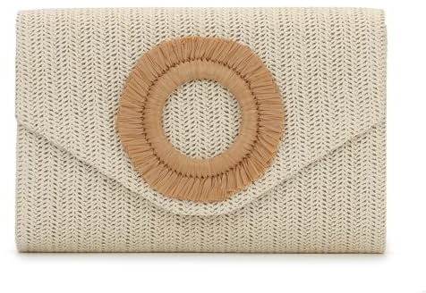 Freiesoldaten Bolsos de Paja para Mujer Bolso de Noche Tejido Bolsa de Playa de Verano para Fiesta Deshierbe Vacaciones