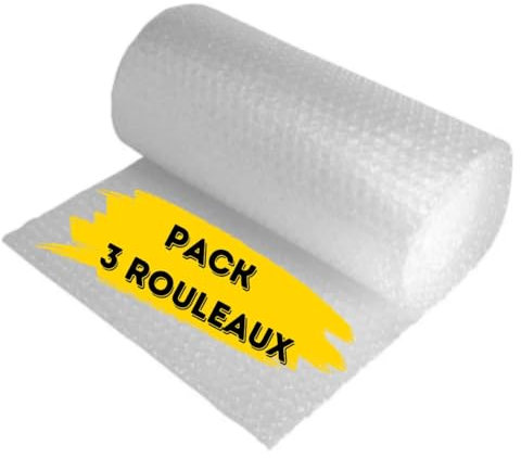 Rouleau de Papier Bulle Transparent - Protection Optimale pour Vaisselle et Objets Fragiles - 50 cm x 4 m - Résistant et Polyvalent (4 mètres)
