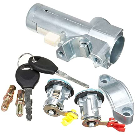 Szwaldaper Ensemble de Barillet d'allumage de Porte de Serrure avec 2 clés, for Nissan, Navara D22 1997-2006 Remplacement du Cylindre de Serrure de Voiture