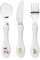 LÄSSIG Kinderbesteck Set 3-teilig Löffel Gabel Messer Edelstahl Kunststoffgriff/Cutlery Happy Fruits