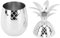 F&Y Tasse à ananas en acier inoxydable avec couvercle 500 ml de cocktail réutilisable Gobelet pour le bar à la maison du bar à la maison (Argent)