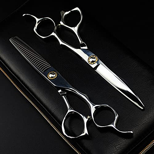 Haarschneideschere, 6 Zoll professionelle Japan 440c Haarschneideschere Friseurschere Haarschnitt Gebogene Effilierschere Friseurschere VON