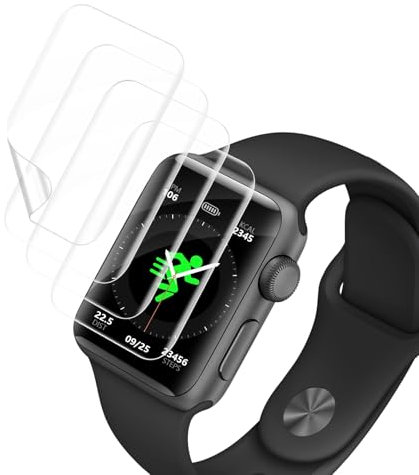 Bodyguard Verre Trempé pour Apple Watch Series 4/5/6/SE/SE2 (44mm), Vitre Protection en TPU Flexible, Sensible au Toucher, Anti-traces, Haute définition iWatch 44mm protection écran-4 pièces