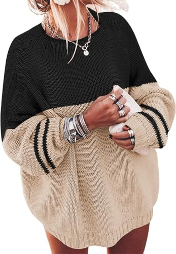 Womens Oversized Sweaters Fall 2026 Fashion Clothes Chunky Knit Jumper Tops