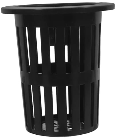 ibasenice Wandkorb 2 Stück aus Kunststoff, Schwarz, für Wasserpflanzen | 20-40mm Hakenbreite Pflanzkörbe, für Seerosen, für Aquarium und Draußen