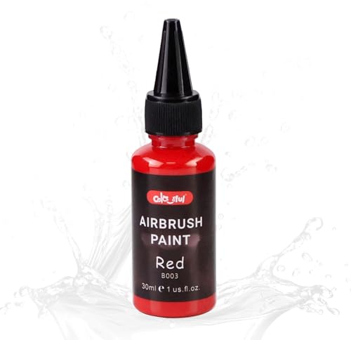 Colorful Airbrush Paint, 30ml Ready to Spray for Models & DIY Projects | Non-toxic odorless quick-drying formula, permanent finish, includes black primer, cleaner & thinner for ABS, plastic & metal