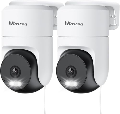 Pan/Tilt Security Camera Outdoor, 2.5K 4MP WiFi Home CCTV Camera Wired, 360⁰ Vision Motion Tracking, No Blind Spots, AI Detection, Color Night Vision, Two-Way Talk, Surveillance Camera Work with Alexa