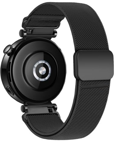 18mm Elastisches Magnetic Armband für Garmin Venu 4 41mm/3S 2S/Vivoactive 4S 3S/Vivomove 3S/Forerunner 255S 265S Band,Stretch Nylon Magnet Sport Band für Huawei Watch 5 42mm/GT 6/5/4 41mm/GT5 Pro