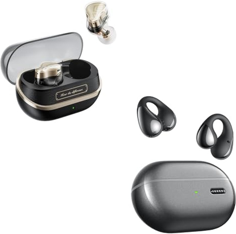 SoundPEATS H3 Hi-Fi Active Noise Cancelling Earbuds with 2BA 1DD and PearlClip Pro Hi Res Ear Clip Earbuds