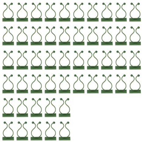 50 Clips Plantas Soporte Pared Trepadoras Autoadhesivos Fijación R | Resistente, reutilizable, discreto, instalación fácil, nailon, suave, antideslizante, duradero, ligero, discreto, robusto