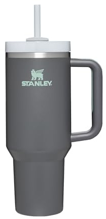 STANLEY 1913 Quencher H2.0 FlowState Tumbler 1.2L - Charcoal | Cold For 11 Hours - Iced For 48 Hours - Stainless Steel Tumbler With Straw, Handle And Lid - Dishwasher Safe Travel Mug