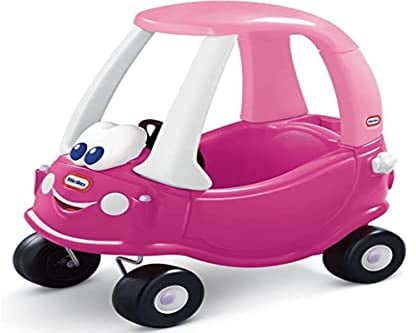 Little Tikes Furgoncino Cavalcabile Rosy - Include Porte Funzionanti, Volante, Clacson, Tappo del Serbatoio, Interruttore di Accensione - Per il Gioco Attivo dei Bambini