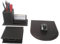 KINGFOM 3pcs Leder büro Schreibtisch Set- Inklusive Mauspad,Stifthalter mit Visitenkartenhalter und Zettelbox (T48K)