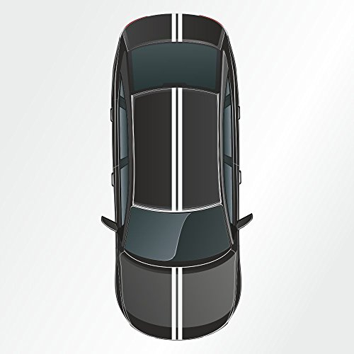 hauptsachebeklebt Kiwistar - Viperstreifen 2 STK. 5 x 400 cm Rennstreifen, Aufkleber, Rallystreifen Zierstreifen Auto Rally Tuning Dekor Autoaufkleber