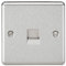 Knightsbridge CL74BC Telephone Extension Outlet-Rounded Edge Brushed Chrome