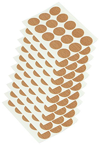 Emuca - Tappo coprivite adesivo, Ø20mm, Faggio, Confezione di 150 pezzi