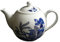 Blue Willow 2 Cup White Porcelain teapot