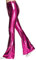 FYMNSI Damen Metallic Gl?nz Schlaghose Weite Bein Palazzo Hosen Hoher Bund Boot Cut Glitzer Lange Hose Schlanke Leggins Einfarbig Wet Look Stretch Leggings Tanzhosen Party Disco Clubwear Rose M