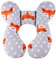 vocheer Baby Travel Pillow (Upgraded), Kopf- und Nackenstützkissen für Kinderwagen, Autositz, Stroller, Babywippe, Baumwolle，Fox