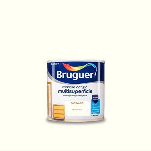 Bruguer Acrylic Multisuperficie Esmalte al agua Satinado Blanco Roto 250 ml