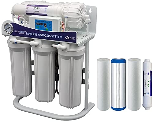 Purway Crystal Group Booster 5 Livelli 600 GPD Direct Flow Impianto Osmosi Inversa + Set Filtri Ricambio