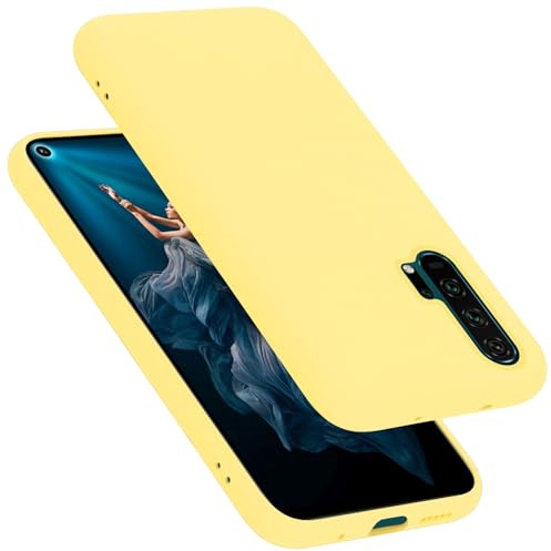 Cadorabo Hülle kompatibel mit Honor 20 PRO Hülle Silikon Handyhülle für 20 PRO Case aus flüssigem Silikon- Kratzfeste und stoßfeste dünne TPU Schutzhülle - Liquid GELB